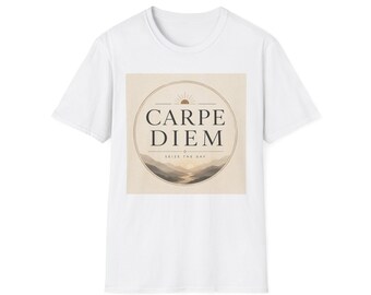 Camiseta con tipografía Carpe Diem / Vibras de amanecer