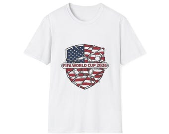 Camiseta con el escudo de fútbol de la bandera de EE. UU. para la Copa Mundial de la FIFA 2026 / Escudo de fútbol americano