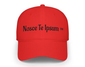 Gorra Nosce Te Ipsum / Gorra de béisbol bordada con frase latina