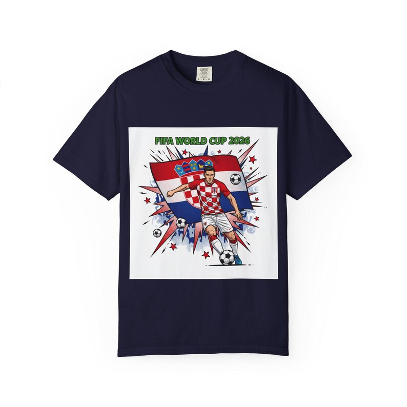 Croatia Soccer Player World Cup 2026 T-Shirt | Football Jersey Design image 7