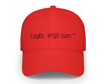 Cogito, ergo sum Gorra de béisbol / Gorra minimalista bordada con frase en latín