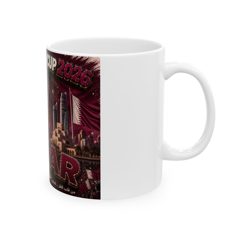 FIFA World Cup Qatar 2022 Soccer Player Graphic Mug | Ceramic Mug 11oz 15oz image 4