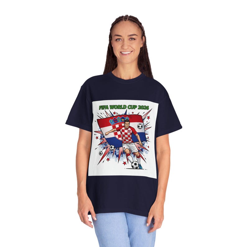 Croatia Soccer Player World Cup 2026 T-Shirt | Football Jersey Design image 3