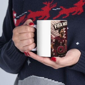 FIFA World Cup Qatar 2022 Soccer Player Graphic Mug | Ceramic Mug 11oz 15oz image 6