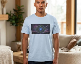 Kosmisk mandala galax t-shirt | Psykedelisk stjärnklar nattdesign