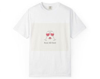 Rosé All Daze Weingläser T-Shirt | lustiges Trinkshirt, Sommerwein-T-Shirt