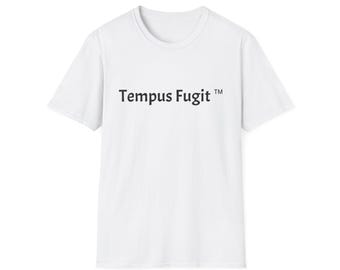 Camiseta Tempus Fugit / Camiseta con frase en latín, tipografía minimalista