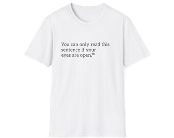 Camiseta con texto ingenioso / Camiseta minimalista de algodón con cuello redondo