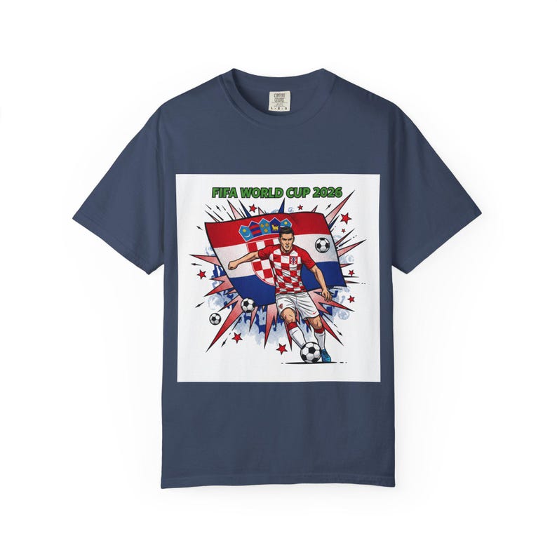 Croatia Soccer Player World Cup 2026 T-Shirt | Football Jersey Design image 6