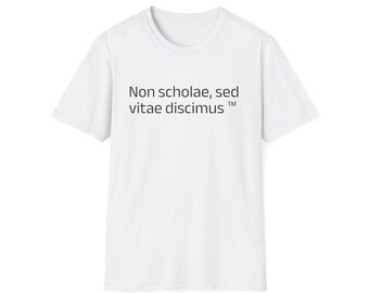 Camiseta Non scholae sed vitae discimus / Camiseta con lema latino, cita educativa