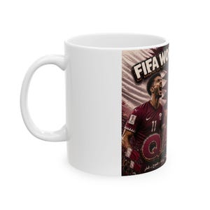 FIFA World Cup Qatar 2022 Soccer Player Graphic Mug | Ceramic Mug 11oz 15oz image 3
