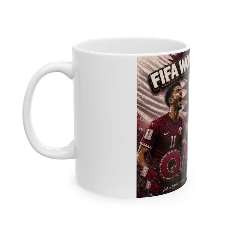 FIFA World Cup Qatar 2022 Soccer Player Graphic Mug | Ceramic Mug 11oz 15oz image 3