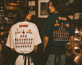 スペイン代表2026年ワールドカップ出場メンバーTシャツ、オーガニックコットン製ファンTシャツ
