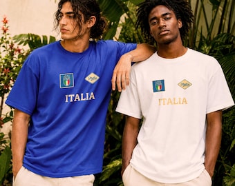 Retro italienische Nationalmannschaft Shirt, Italien Fußball Fan T-Shirt, Vintage Azzurri T-Shirt