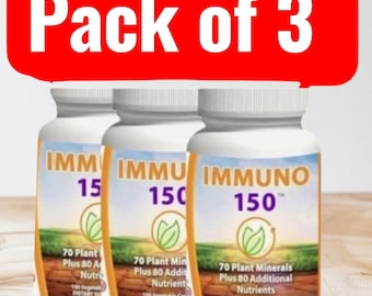 Pack of 3 OF Immuno ULTIMATE MULTI Vitamins Immune Booster . 150 Capsules Fast shipping
