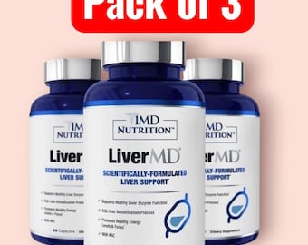 3 Bottles of LiverMD Liver Health Support – 180 Capsules Total – Advanced Formula Freely and Quicky Shipment
