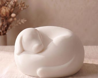 Durable Dog Urn – Sleeping Puppy Design – 3D Printed Biodegradable PLA (Thermoplastic)