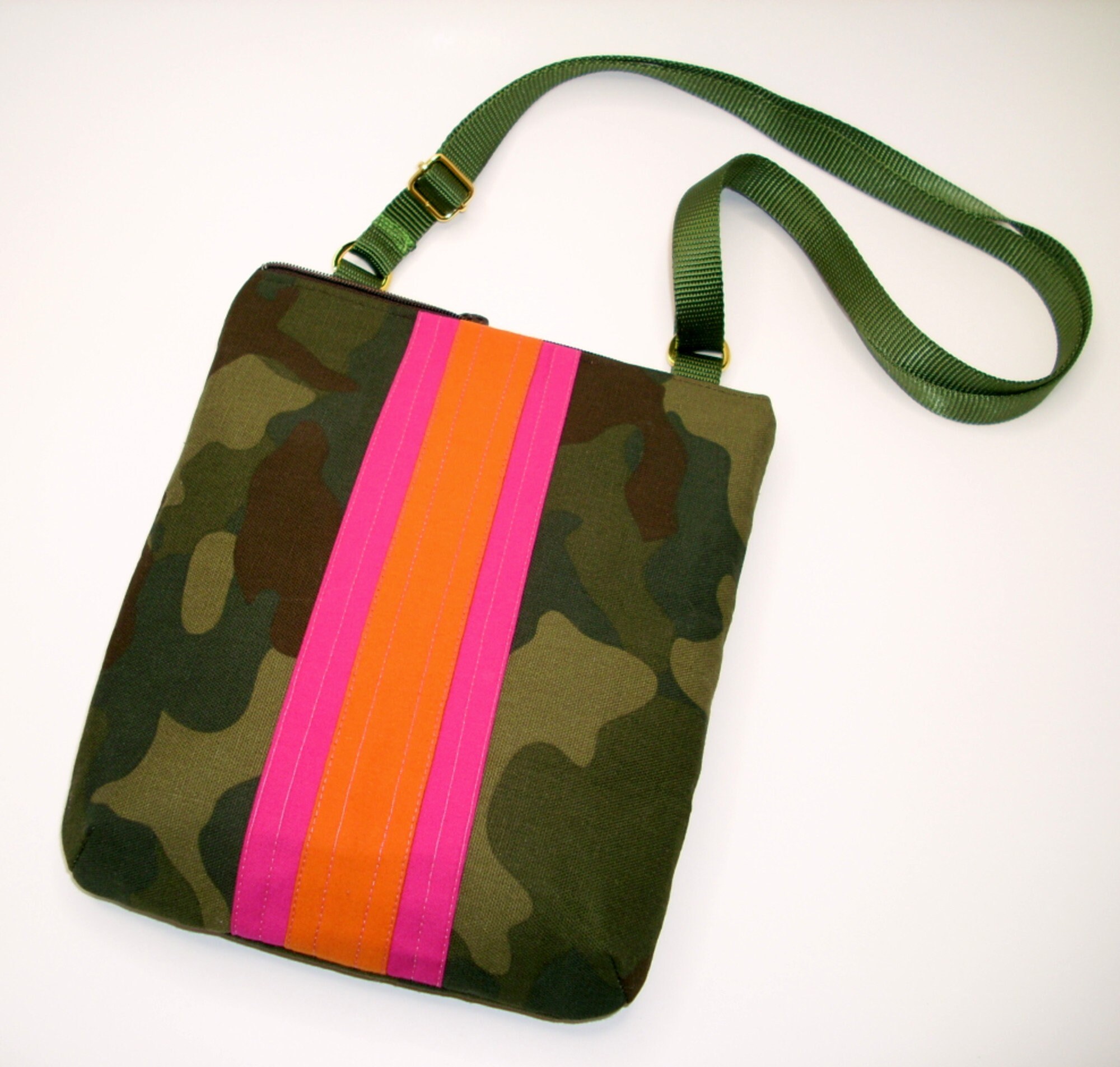Camo Crossbody Bag Travel Crossbody Bag Green Purse Etsy