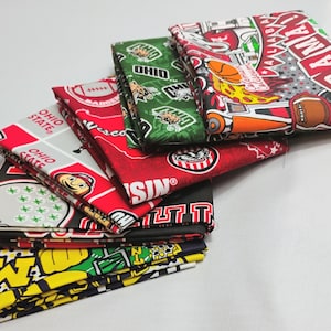 College Sports Team Fat Quarter: Crimson Tide Cotton Fabric