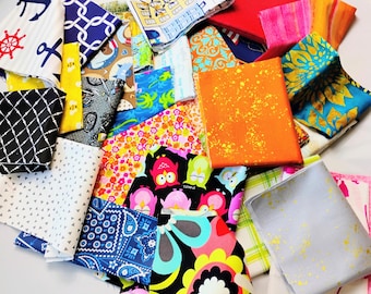 Fabric Scrap, Scrap Grab Bag, 100% cotton fabric, Mix Fabrics Remnants