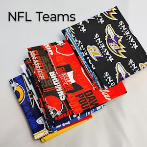 Sports Teams Fat Quarters, NFL Fabric, NBA Fabric