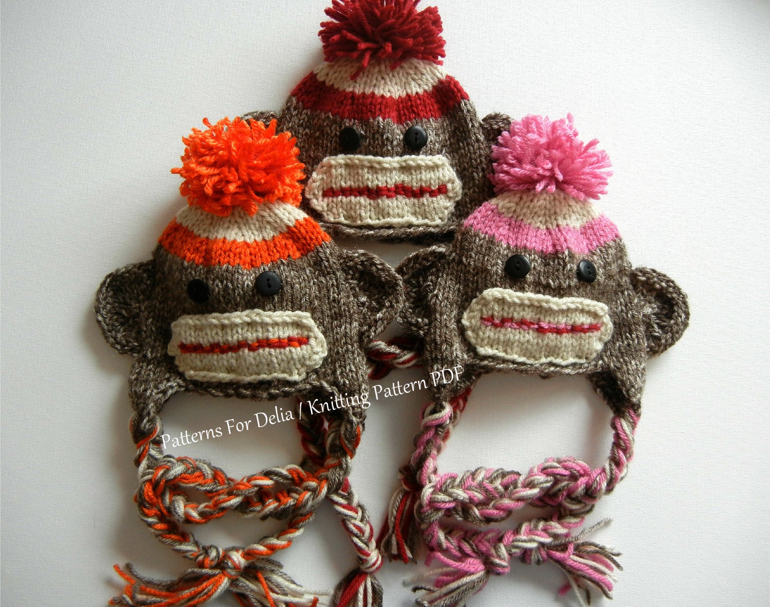 pink sock monkey hat