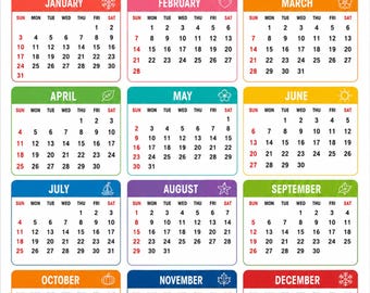 Calendario 2027 – Póster de pared a color (solo impresión digital)
