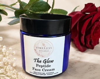 Crème peptidique pour le visage « The Glow » Timeless Radiance – Hydratation en profondeur, soutien anti-rides