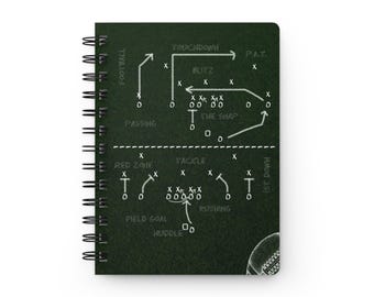 Football Playbook Spiral Bound Journal | Coach Strategy Notebook