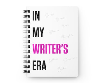 In My Writer's Era Spiral Notebook | Swiftie Fan Inspired  Writing Journal, Blank Lined Pages