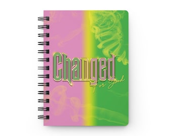 Wickedly Changed For Good Spiral Bound Journal | Pink and Green Friendships