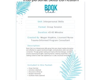 Book Club Group Session  Interpersonal Skills Curriculum  Trauma‑Informed Reading & Discussion Activity (PDF)