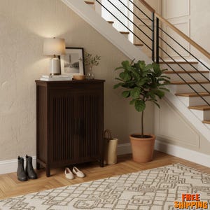 5 Tier Farmhouse Shoe Cabinet With Drawer, Shoe Organizer Cabinet For Entryway Storage, Freestanding Shoe Rack With Adjustable Shelves, Dark Walnut Shoe Cabinet For Hallway Decor, Brown Shoe Storage Cabinet With Louvered Doors, Natural Wood Shoe Organizer For Home Entryway, Black Shoe Cabinet With Drawer And Shelves, Farmhouse Shoe Storage Cabinet For 20 Pairs, Entryway Organizer With Hidden Shoe Storage, Rustic Shoe Rack Cabinet With Adjustable Dividers,