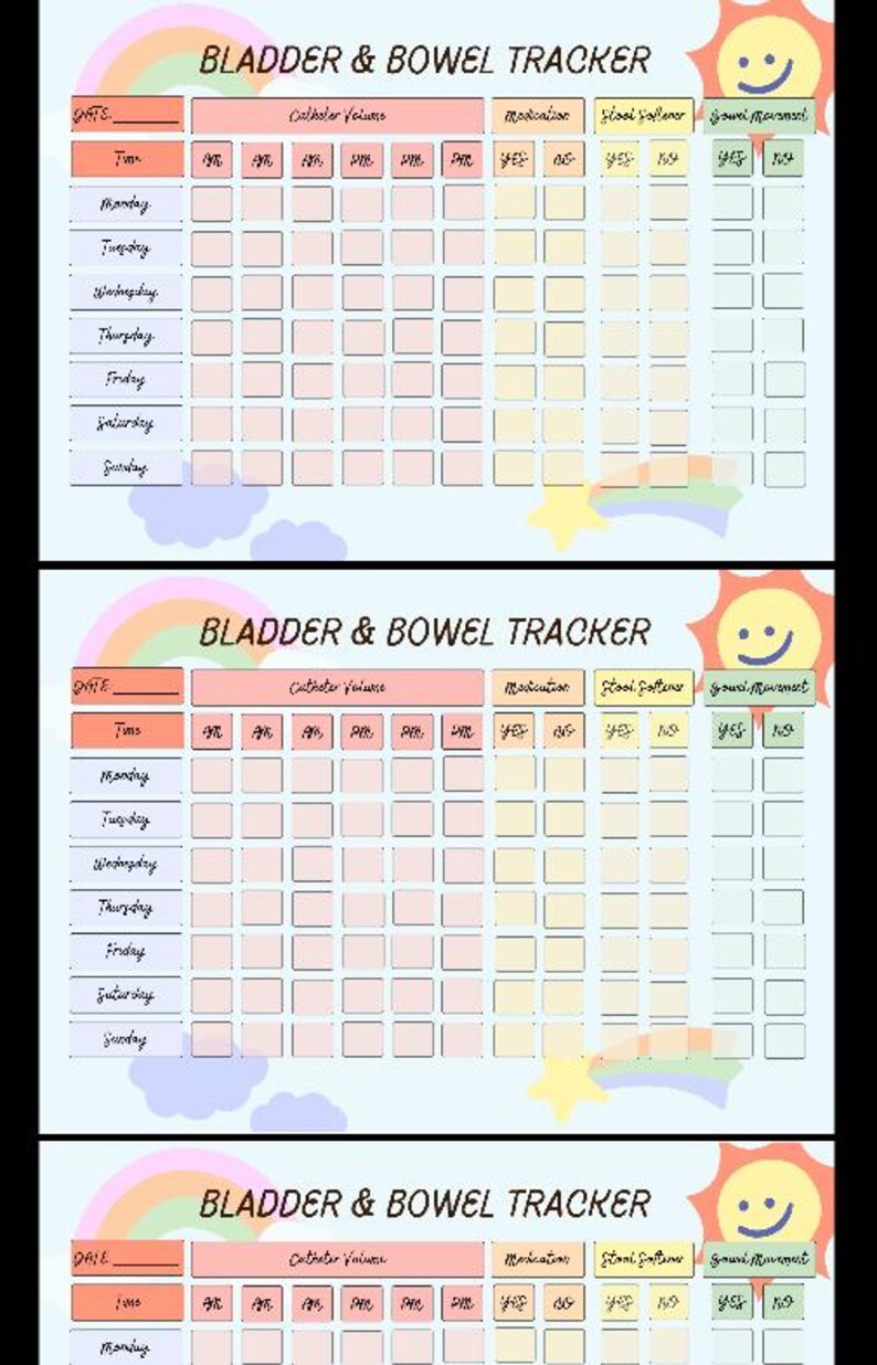 Spina Bifida Bladder and Bowel Tracker - Etsy Canada