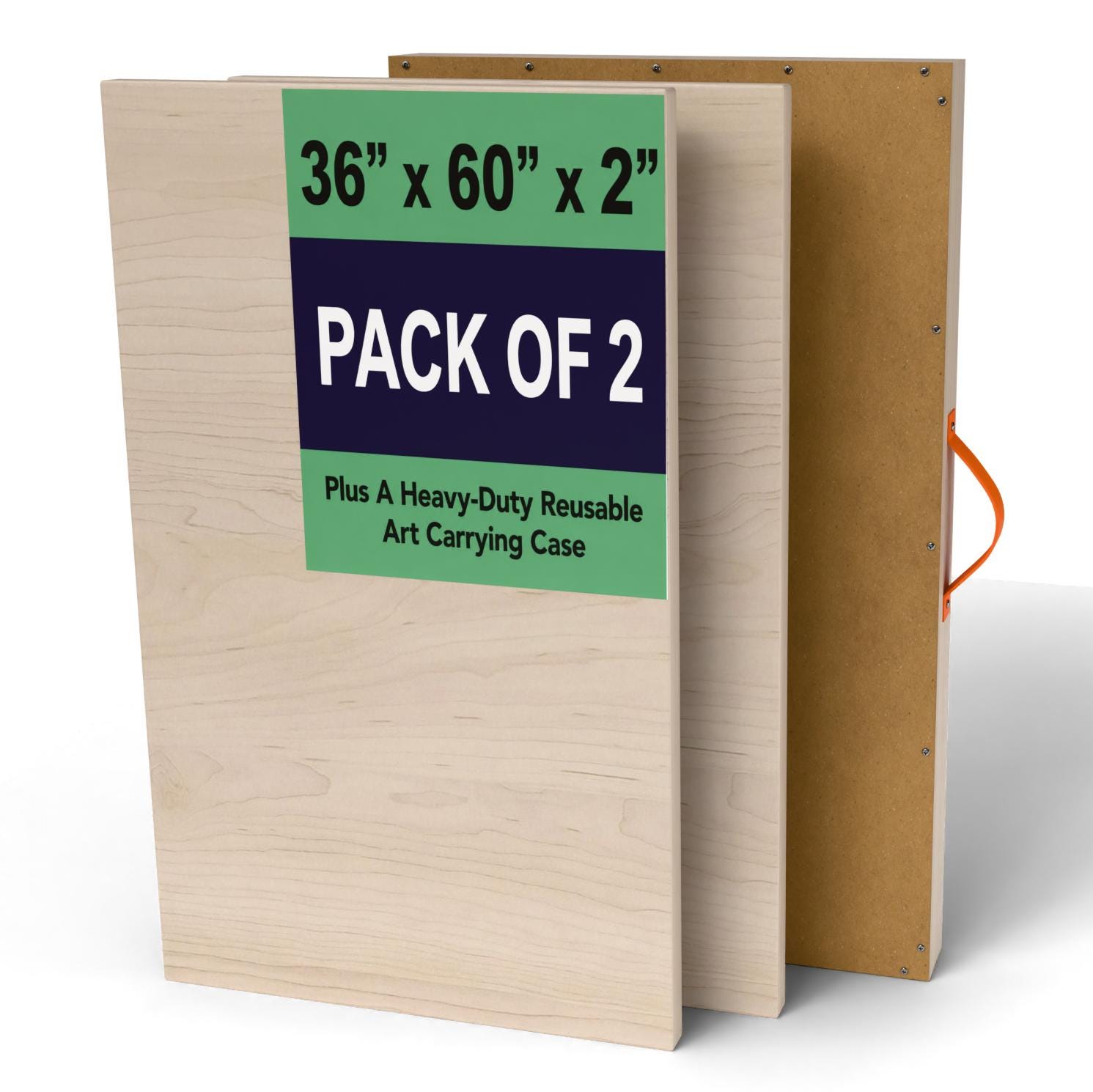 36x60 Oversized Cradled Wood Panel For Painting (Pack of 2)