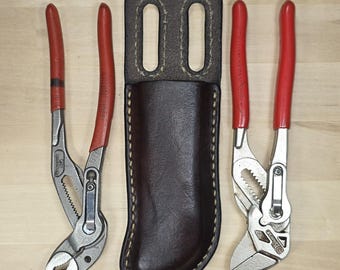 Handmade Leather Knipex 7" Plier Sheath | Knipex Plier Wrench Holder | Knipex 180mm Plier Pouch