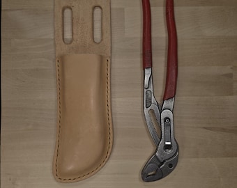 Handmade Leather Sheath for Knipex 10" Cobra Pliers | Full Grain Veg-Tan Leather Holder