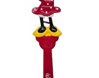 Vintage Minnie Mouse Red Polka Dot Back Scratcher with Raised Hands