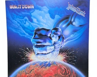 Album in vinile "Ram It Down" dei Judas Priest, 1988, CBS Records.