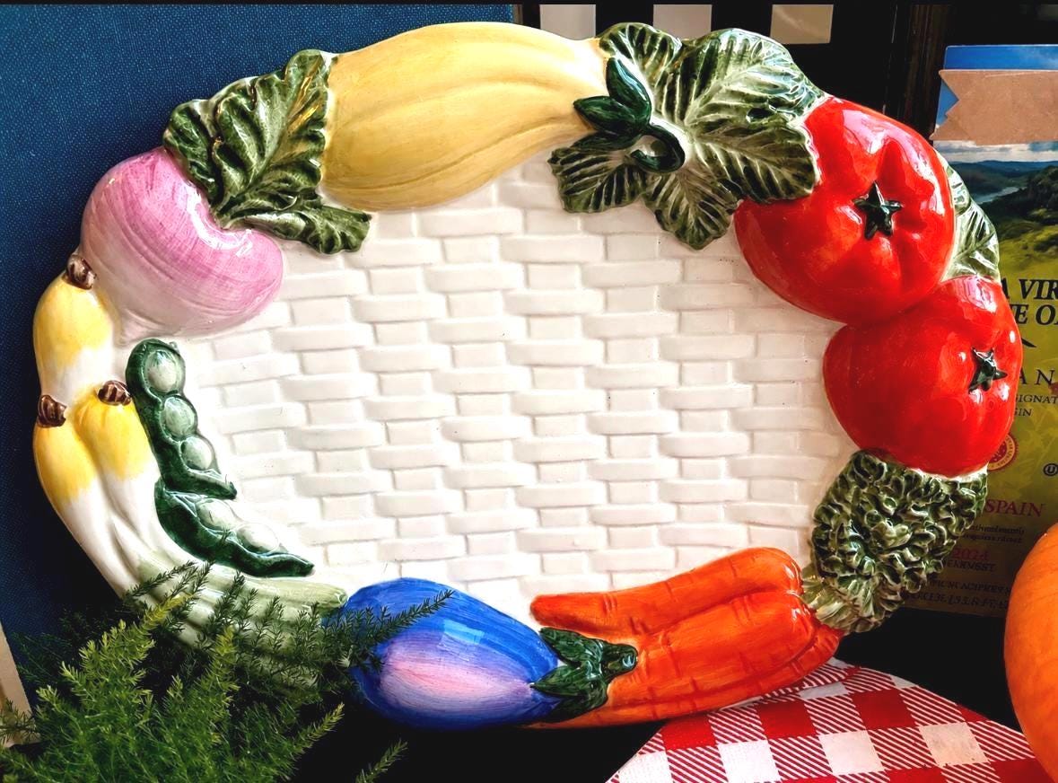 Vintage Ceramic Vegetable Dish - Etsy