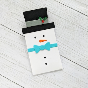 Snowman Gift Card Holder, Snowman Gift Envelope