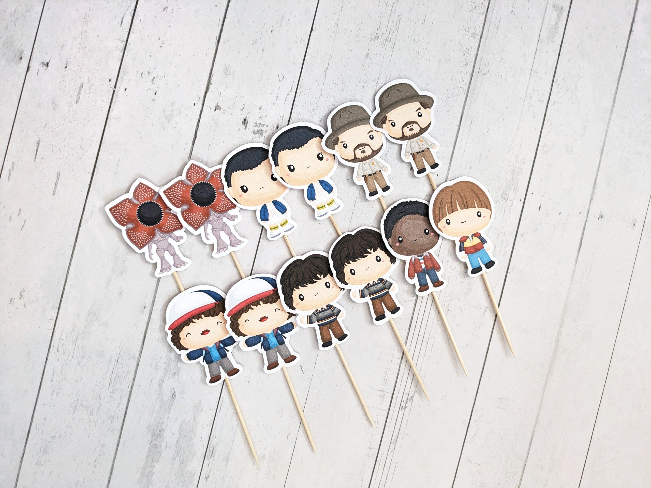 Stranger Things Cupcake Toppers - Set of 12