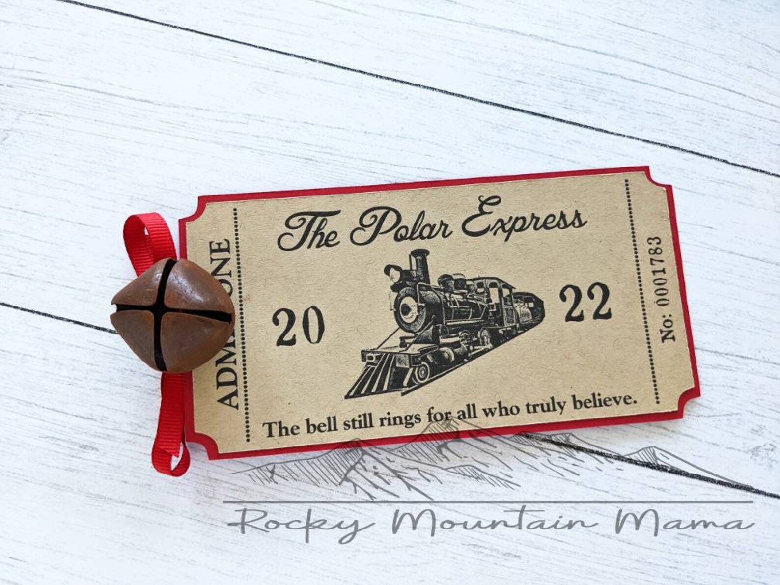 Polar Express Train Ticket 2022 Polar Express Bell and Ticket Etsy