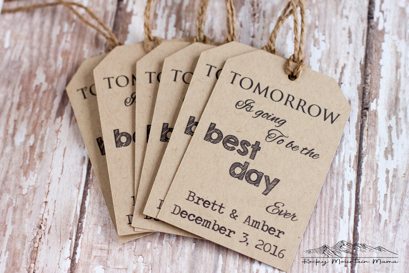 Rehearsal Dinner Tags Best Day Ever Tags Wedding Favor Tags Etsy