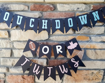 Touchdowns or Tutus Banner, Gender Reveal Banner, Gender Reveal Party Decor