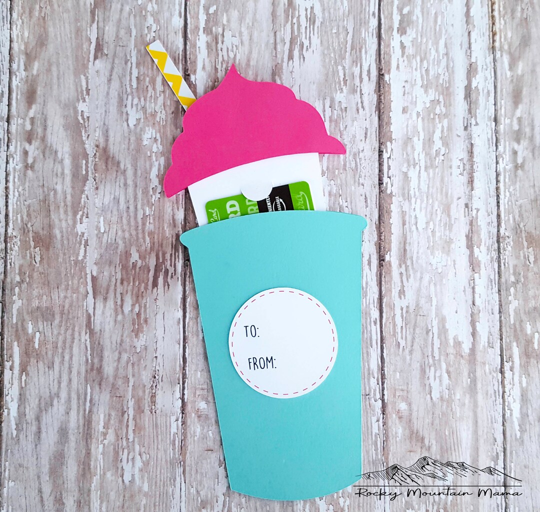 Smoothie Gift Card Envelope Drink Gift Card Holder Teach Etsy