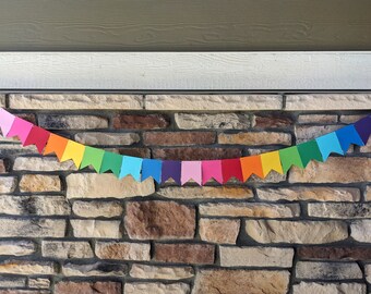 Rainbow Party Banner, Rainbow Bunting, Rainbow Garland