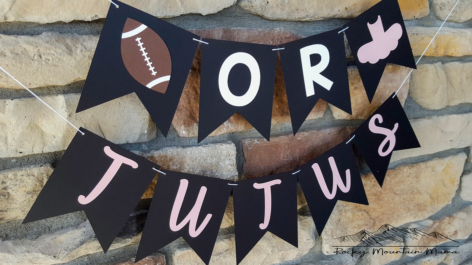 Touchdowns or Tutus Banner Gender Reveal Banner Gender - Etsy