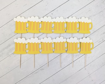 Adornos para cupcakes de cerveza, adornos para cupcakes del Oktoberfest