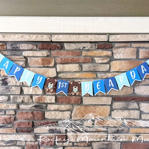 Teddy Bear Banner, Teddy Bear 1st Birthday Banner